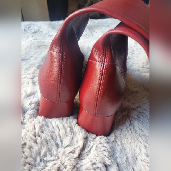 ME+EM Red Knee High Stretch Leather Boot 39 - Picture 13 of 16